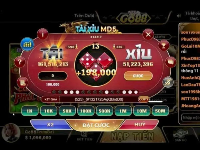 Tài xỉu MD5 Go88 là gì?
